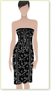 Sylvia Dress Sewing Pattern By Style Arc - Fitted evening dress with lining