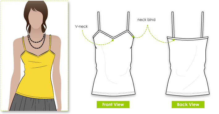 Penny Top Sewing Pattern By Style Arc - Singlet top