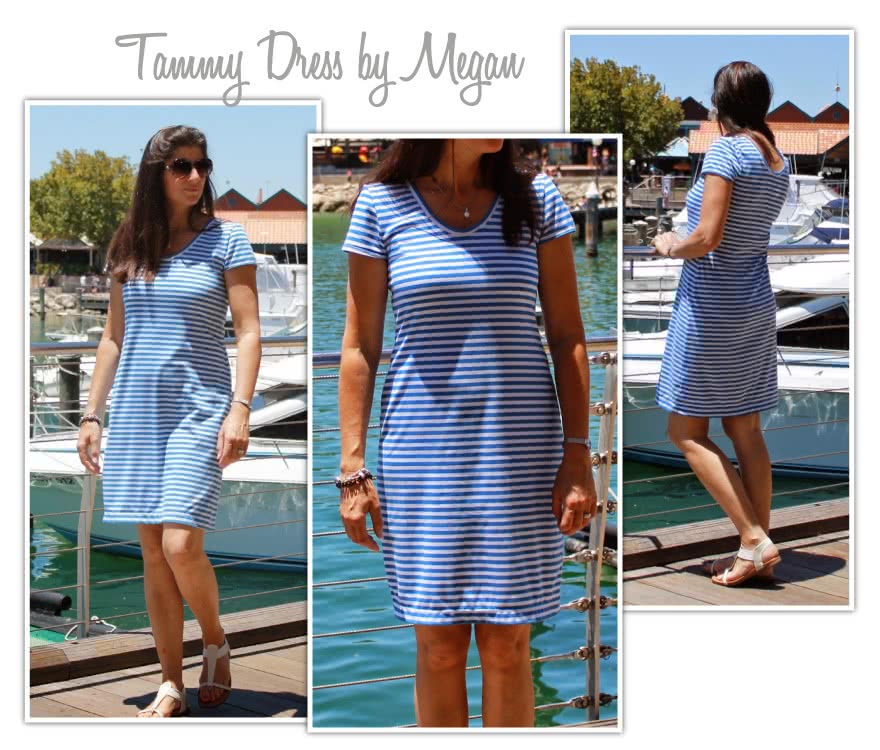 Tammy Knit Dress Combo Sewing Pattern By Megan And Style Arc - Knit dress/top with optional overlay