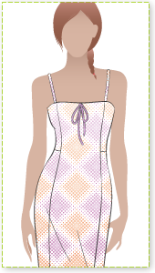 Teena Dress Sewing Pattern By Style Arc - Body fitting dress with optional straps