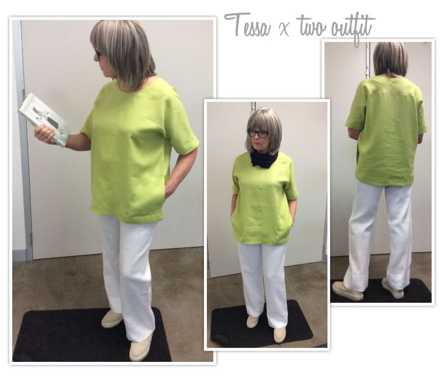 Tessa Top Sewing Pattern By Style Arc - Designer cocoon-shape top with creative splicing