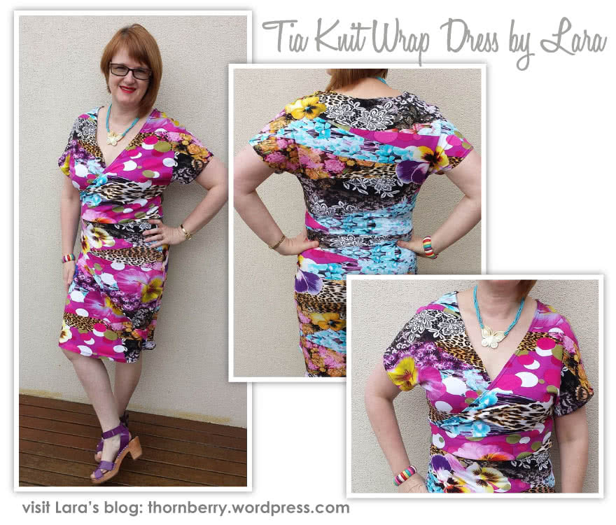 Tia Knit Wrap Dress Sewing Pattern By Lara And Style Arc - Slip on wrap dress with a difference