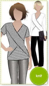 Tootsie Knit Top Sewing Pattern By Style Arc - Great knit top with the latest styling