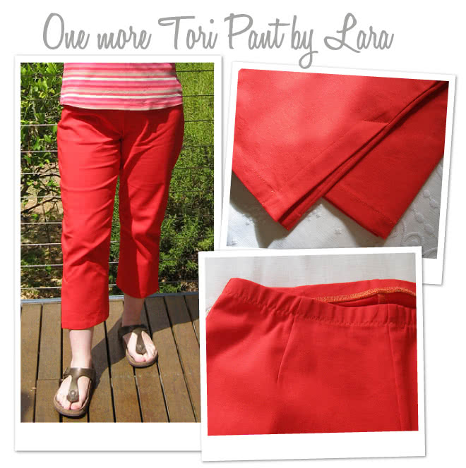 Tori Crop Pant Sewing Pattern By Lara And Style Arc - Easy wear pull on crop pant with side leg detail