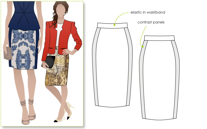 Ursula Ponte Skirt Sewing Pattern – Semi-formal Patterns – Style Arc