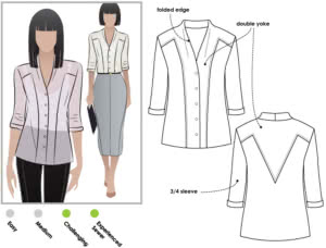 Victoria Blouse Sewing Pattern – Casual Patterns – Style Arc