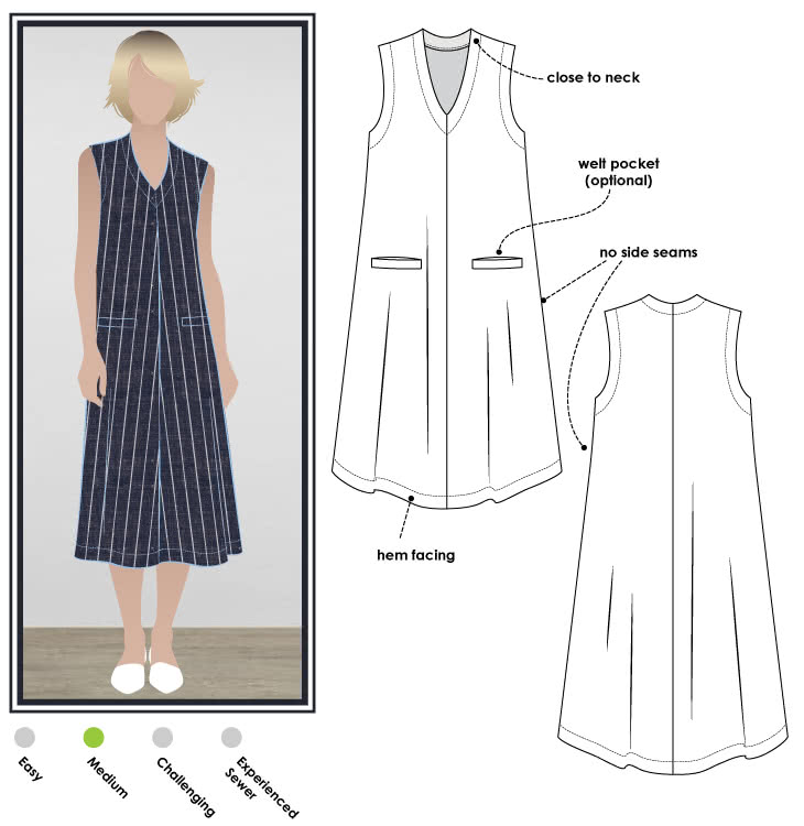 Vivienne Designer Frock Casual Patterns Style Arc