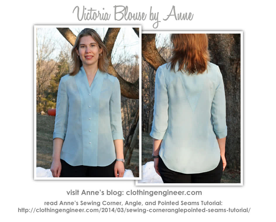 Victoria Blouse Sewing Pattern By Anne And Style Arc - Fabulous blouse with interesting design lines