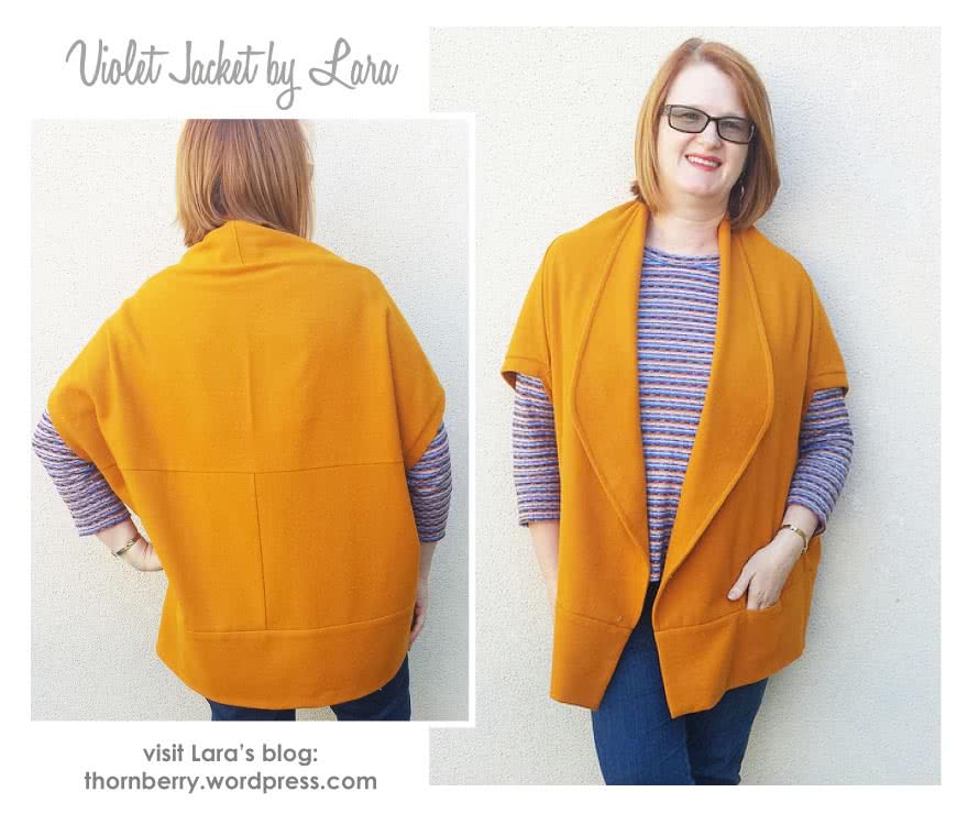 Violet Knit Jacket Sewing Pattern By Lara And Style Arc - Amazing knit jacket with clever design lines