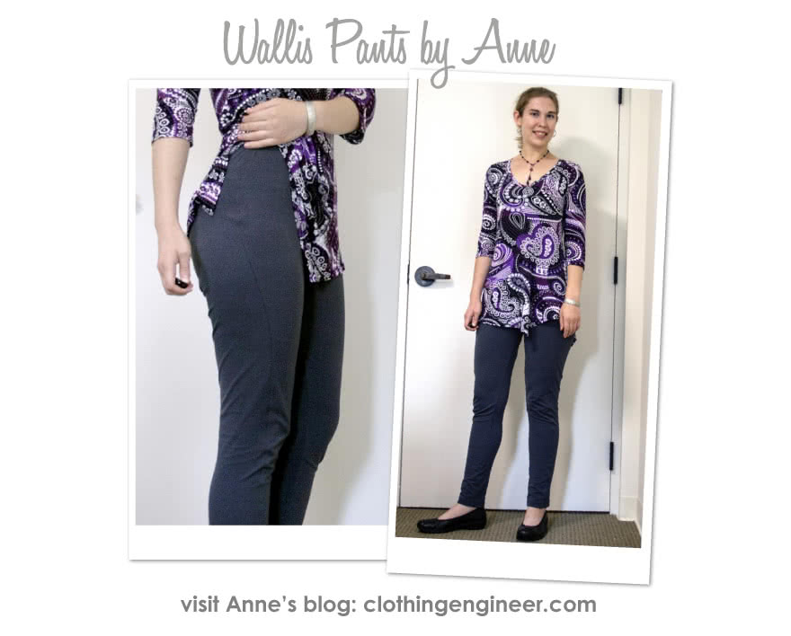 Wallis Pant Sewing Pattern By Anne And Style Arc - Pull-on Ponte pant with front design line