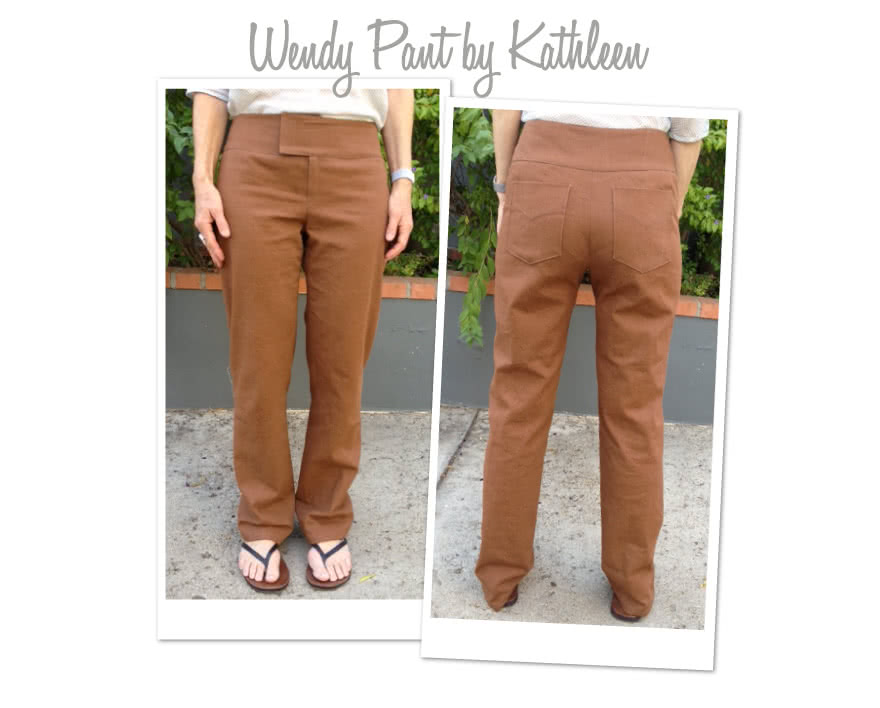 Wendy Pant Sewing Pattern By Kathleen And Style Arc - Pull-on pants with wide waistband