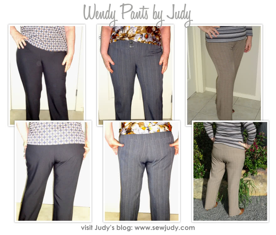 Wendy Pant Sewing Pattern By Judy And Style Arc - Pull-on pants with wide waistband