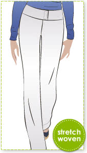 Wendy Pant Sewing Pattern By Style Arc - Pull-on pants with wide waistband