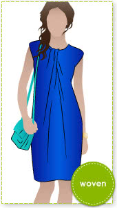 Zara Dress Sewing Pattern By Style Arc - Great basic dress shape with pleated twist neckline