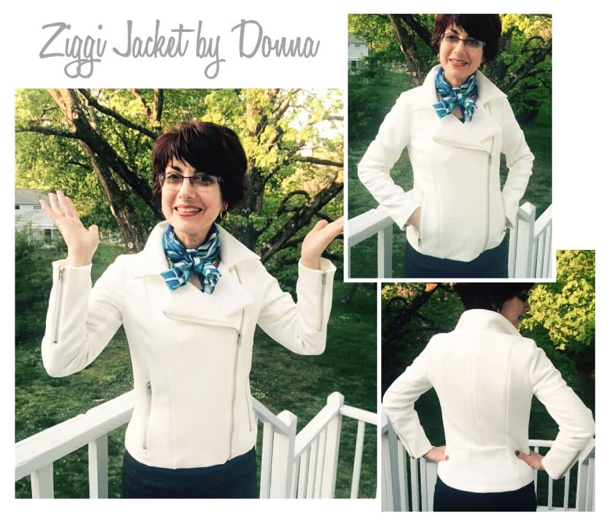 Ziggi Jacket Sewing Pattern By Donna And Style Arc - Fabulous fully lined biker jacket with zip features & interesting panelling