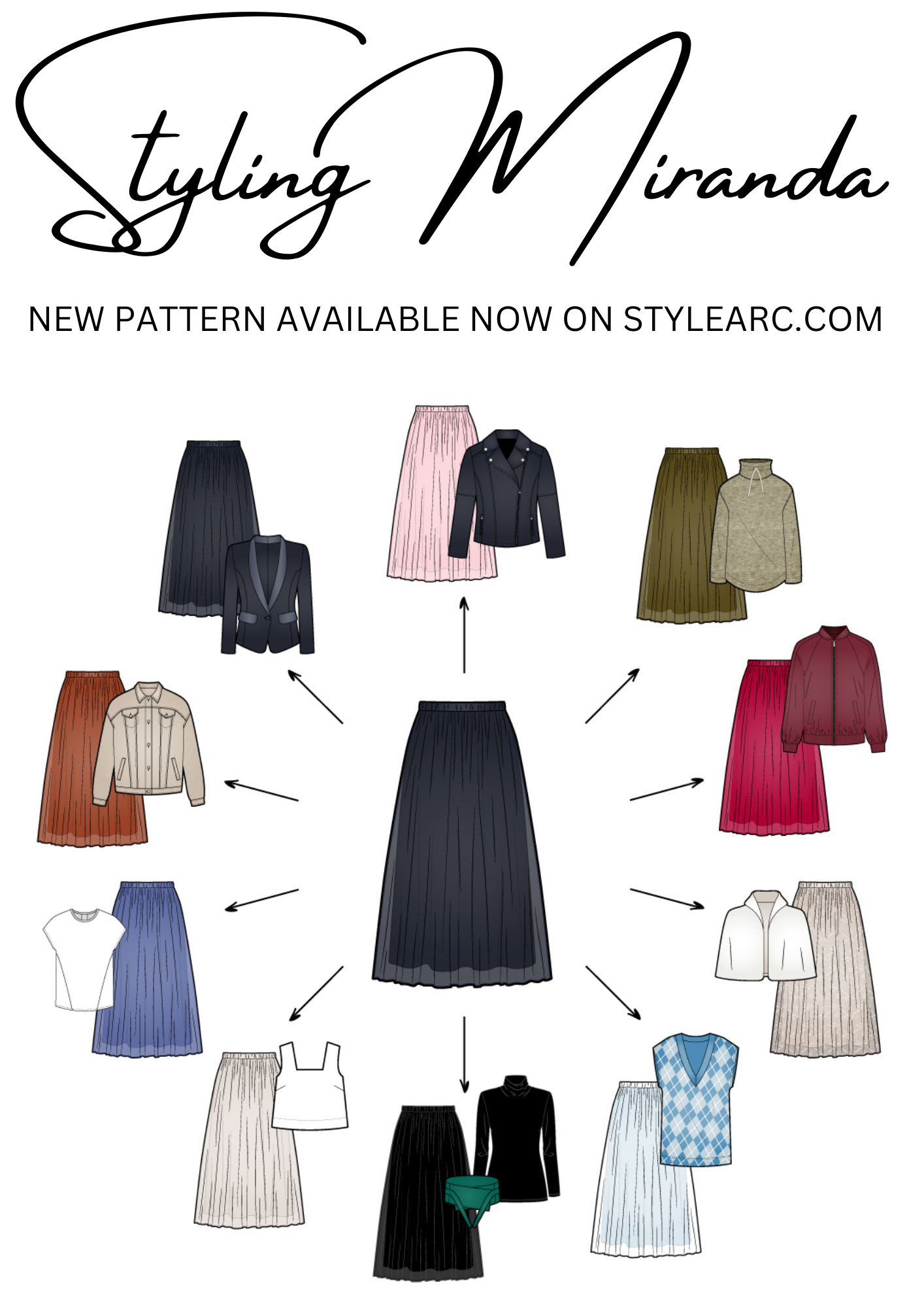 Styling the new Miranda Skirt pattern
