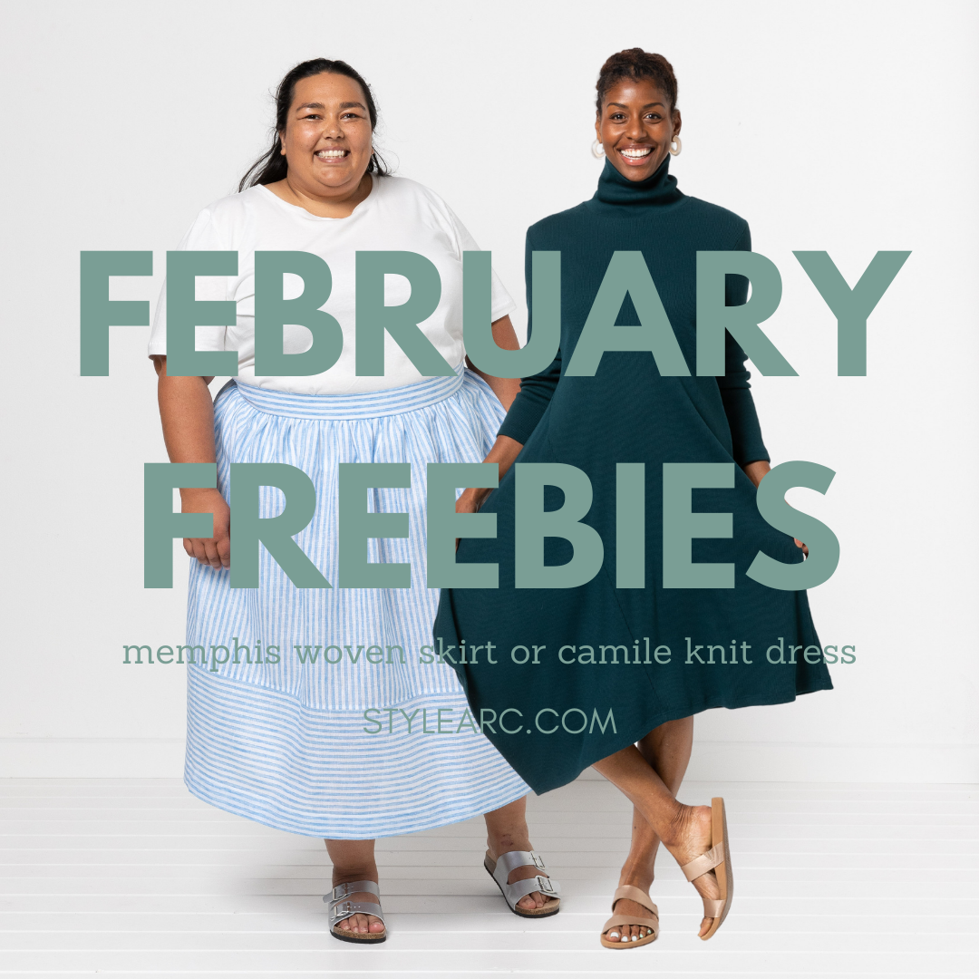 February Freebie PDF Patterns! Memphis Woven Skirt or Camile Knit Dress