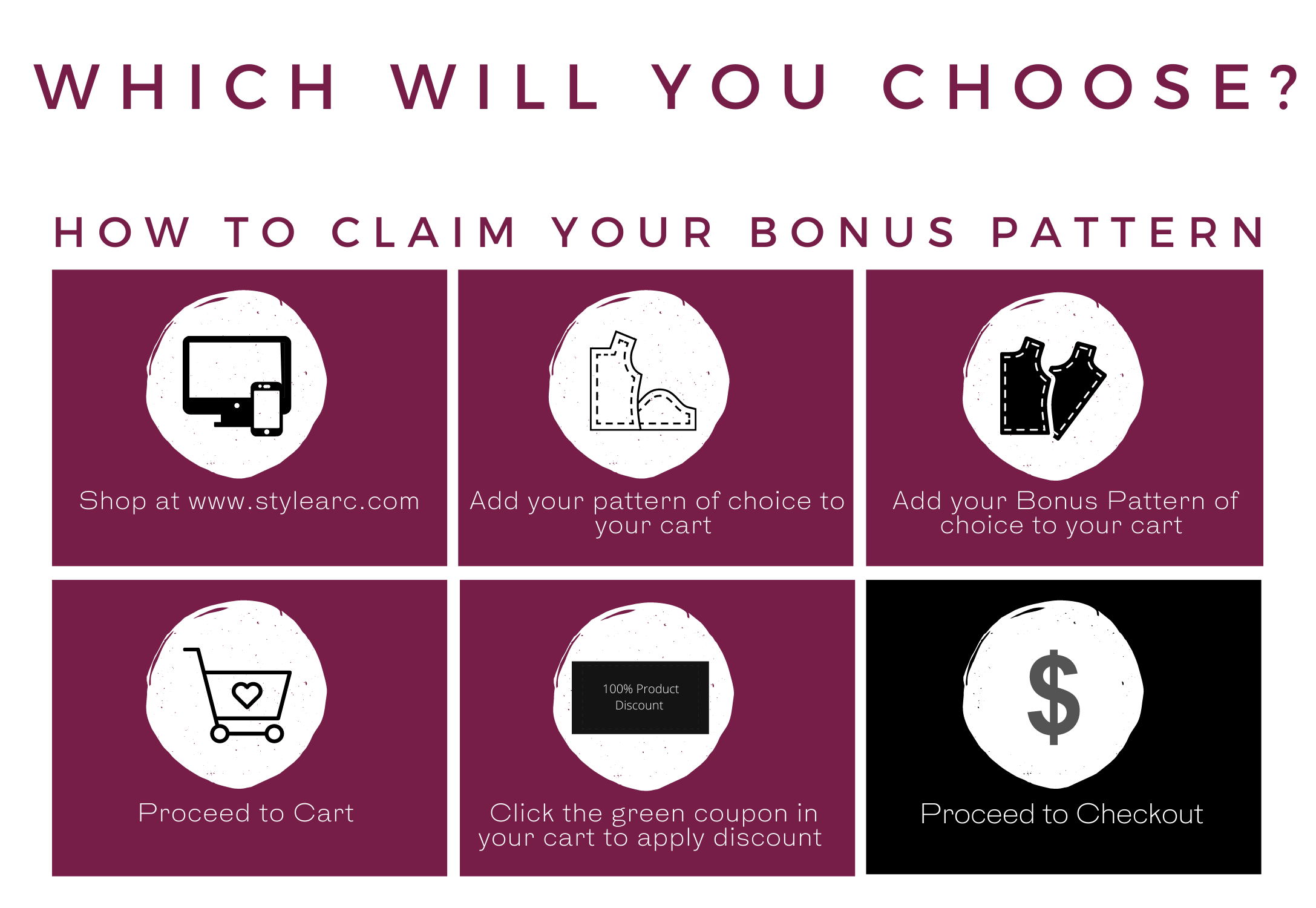 How to claim your bonus pattern