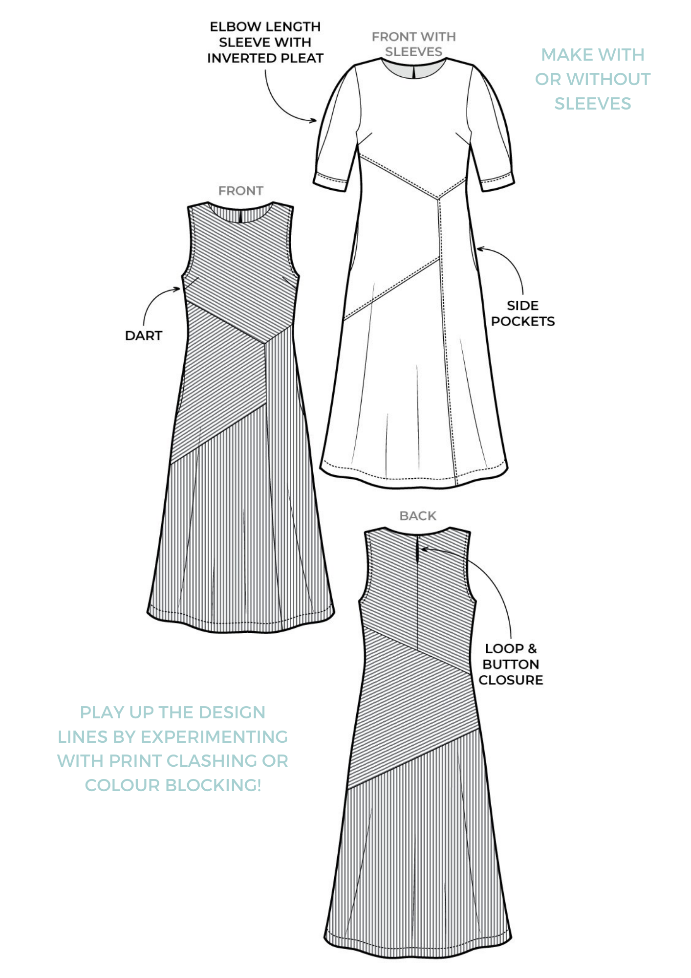 Yvette Woven Dress - Sleeve or Sleeveless