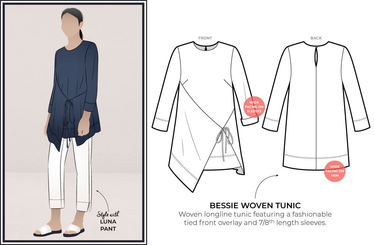 Style Arc's latest release the Bessie Woven Tunic 