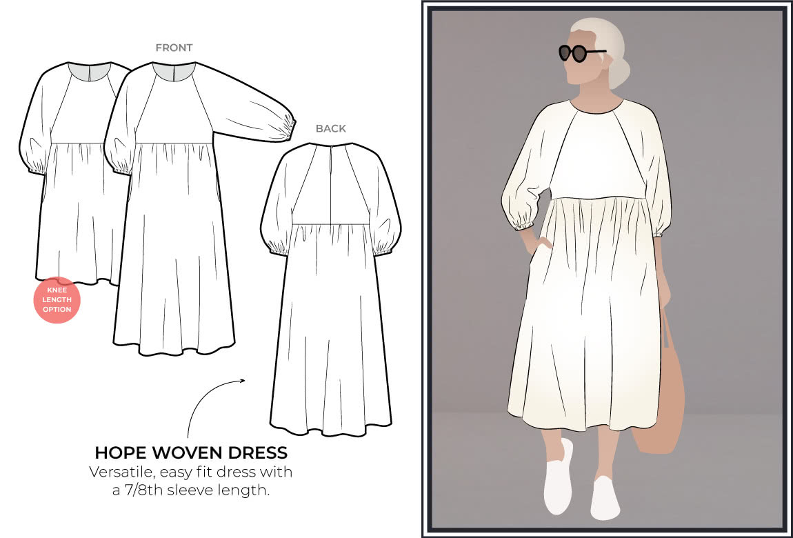 Style Arc's new pattern release - Hope Woven Dress