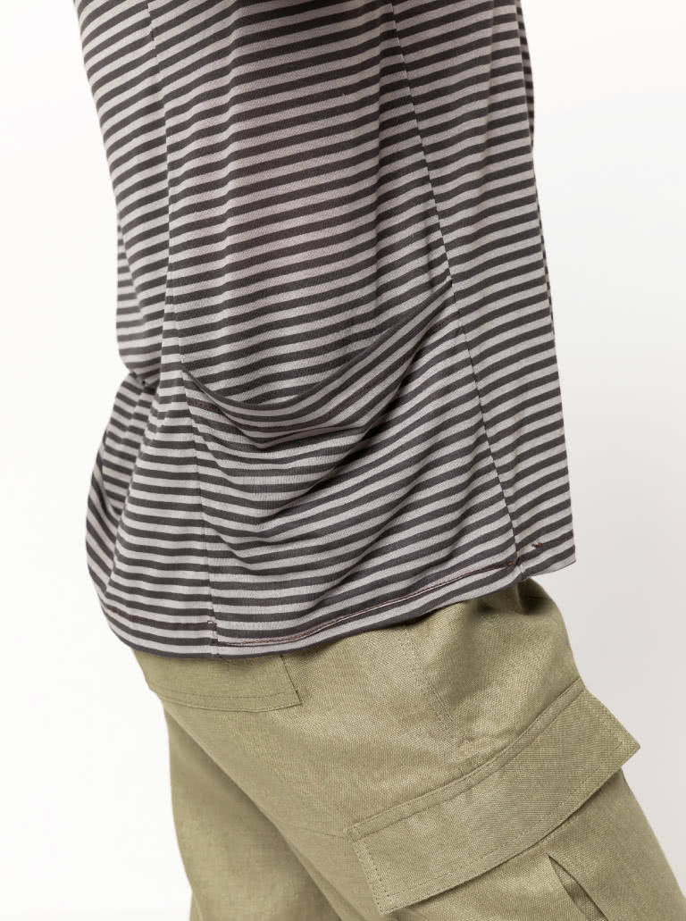 Ada Knit Top By Style Arc - Interesting box shaped top with short sleeves and pockets.