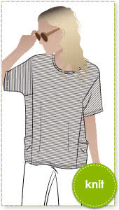Ada Knit Top Sewing Pattern By Style Arc - Interesting boxy knit top with side pockets