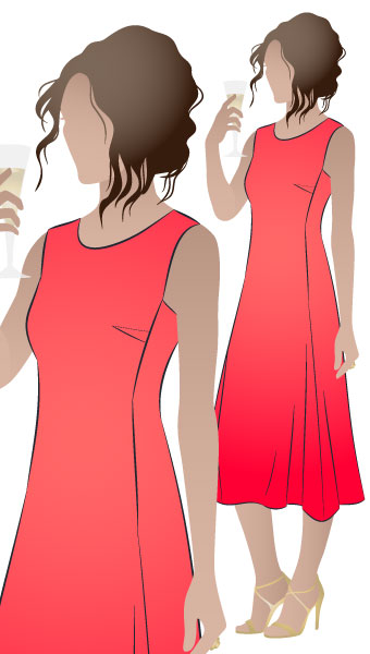 Agnes Designer Dress By Style Arc - Sophisticated dress with asymmetrical side drape