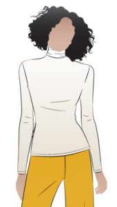 Alexi Top by Style Arc - Knit pull on skivvy with roll neck