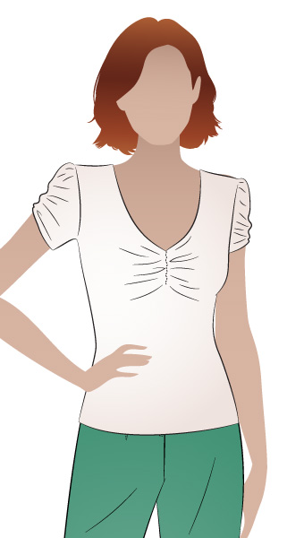 Alice Top By Style Arc - Gorgeous feminine top with gathered neck & sleeve