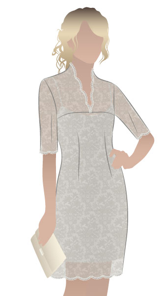 Alisha Dress By Style Arc - Fabulous V-neck dress with slip (pattern included)