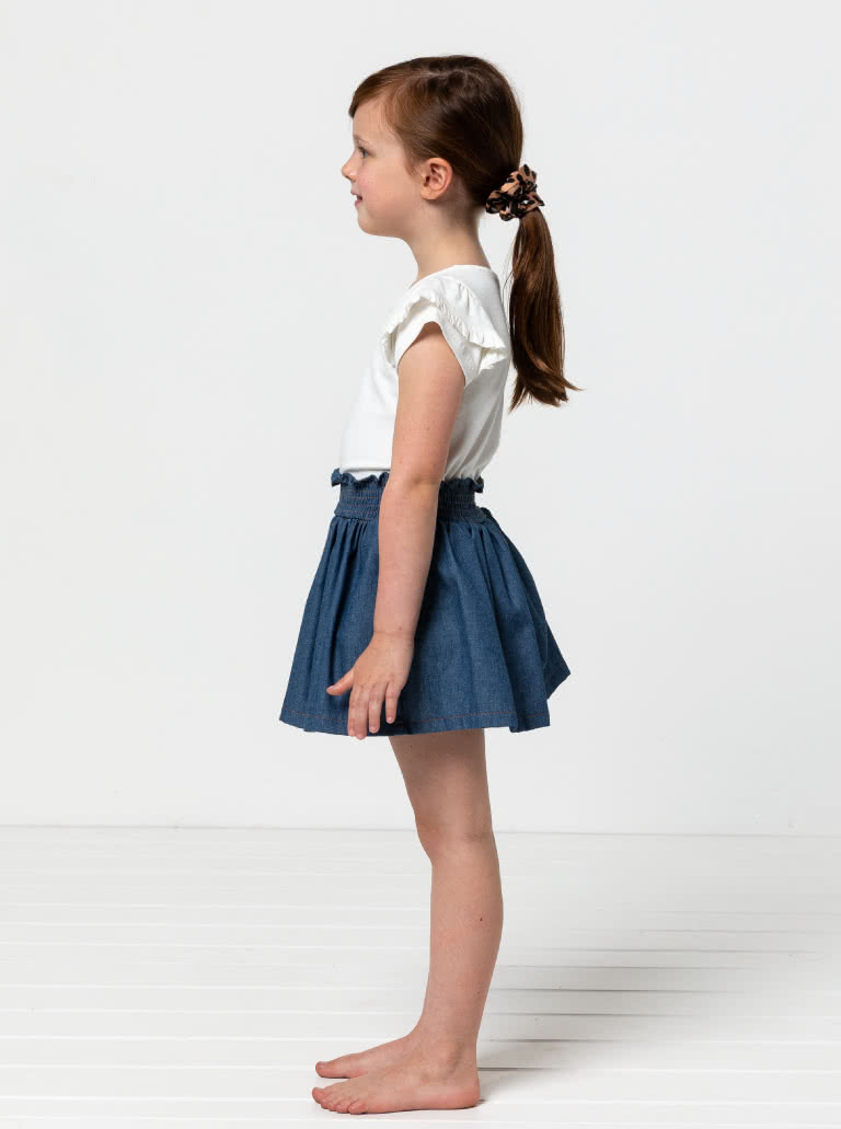 Amalia Kids Knit T By Style Arc - Sweet girls T with long and short sleeve options with ruffles