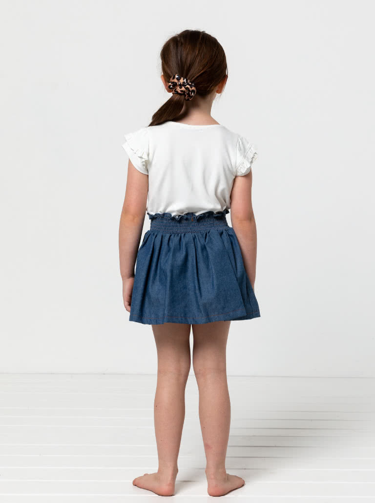 Amalia Kids Knit T By Style Arc - Sweet girls T with long and short sleeve options with ruffles