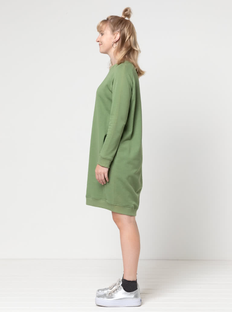 Anderson Knit Dress By Style Arc - Sports luxe Raglan sleeve windcheater style dress with rib trim.