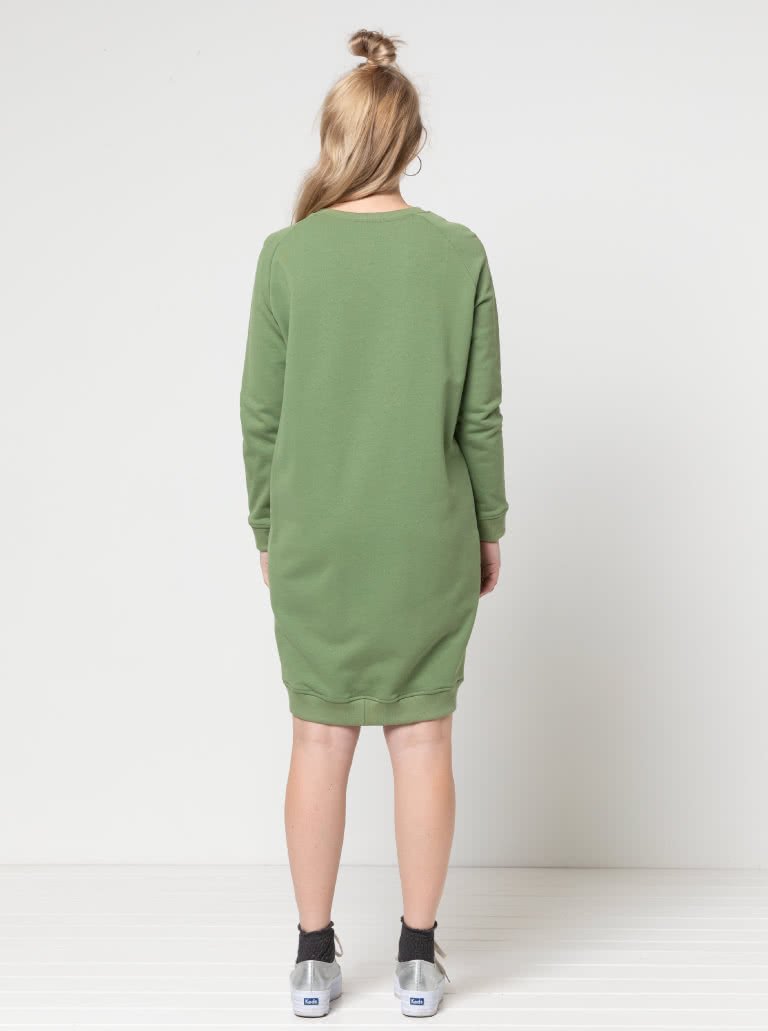 Anderson Knit Dress By Style Arc - Sports luxe Raglan sleeve windcheater style dress with rib trim.