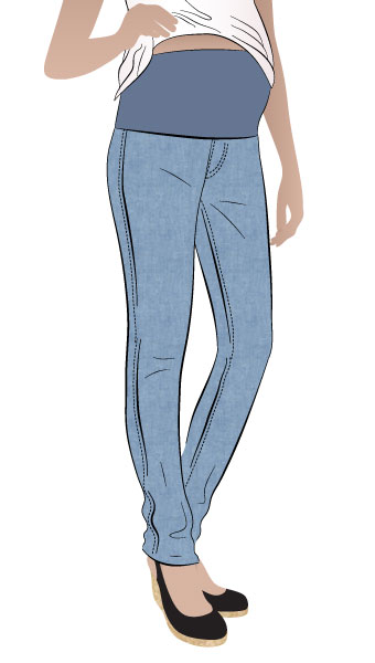 Andy Maternity Pant By Style Arc - Trendy slim line stretch maternity pant