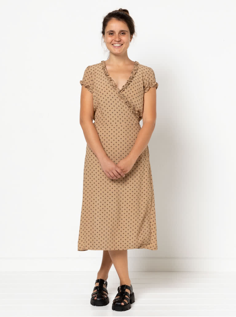 Annabelle Woven Dress Sewing Pattern By Style Arc - Woven wrap dress sewing pattern.