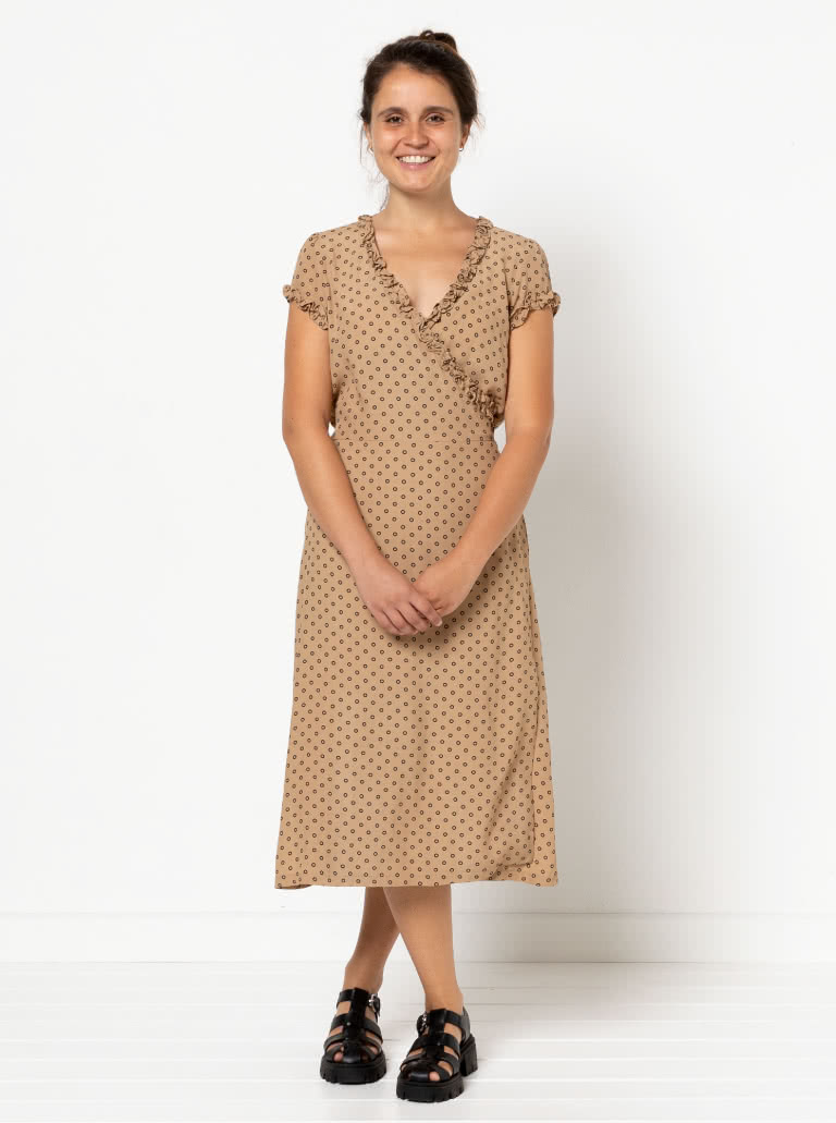 Annabelle Woven Dress Sewing Pattern By Style Arc - Woven wrap dress sewing pattern.