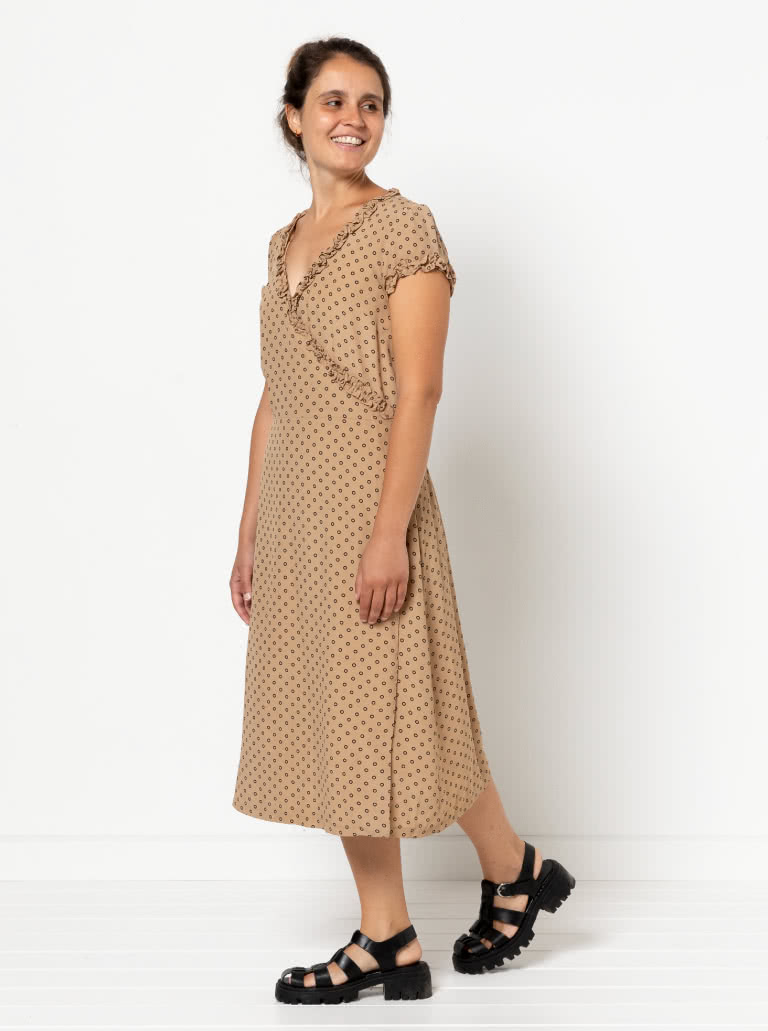 Annabelle Woven Dress Sewing Pattern By Style Arc - Woven wrap dress sewing pattern.