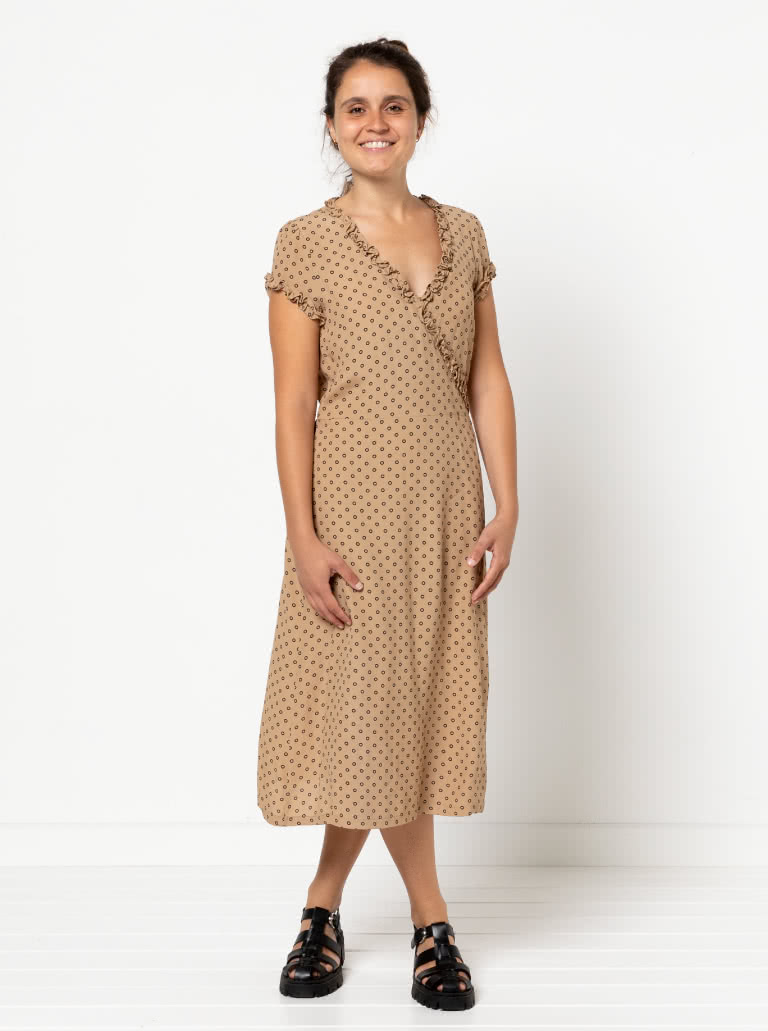 Annabelle Woven Dress Sewing Pattern By Style Arc - Woven wrap dress sewing pattern.