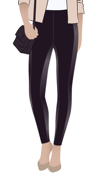April Pant By Style Arc - Pull-on Ponte pant with front design line