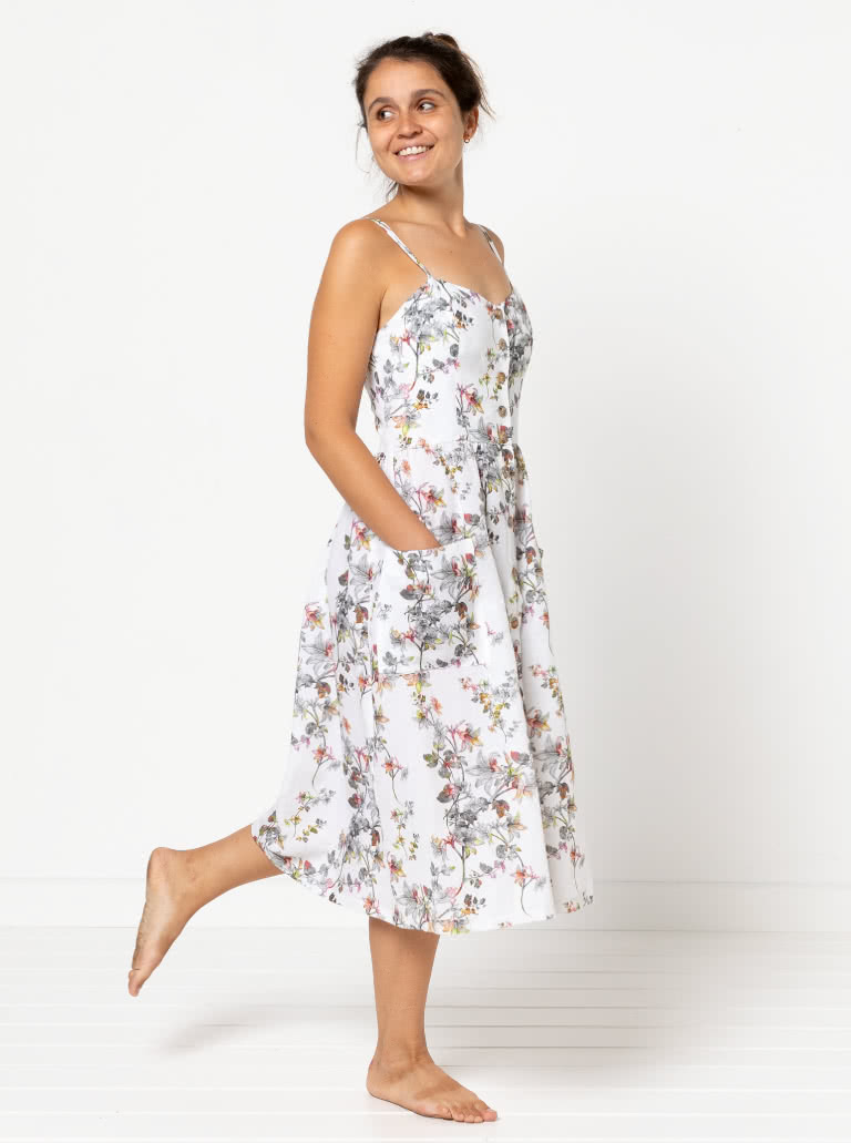Ariana Woven Dress Sewing Pattern By Style Arc - Pretty sun dress with a fitted shaped bodice and full skirt.