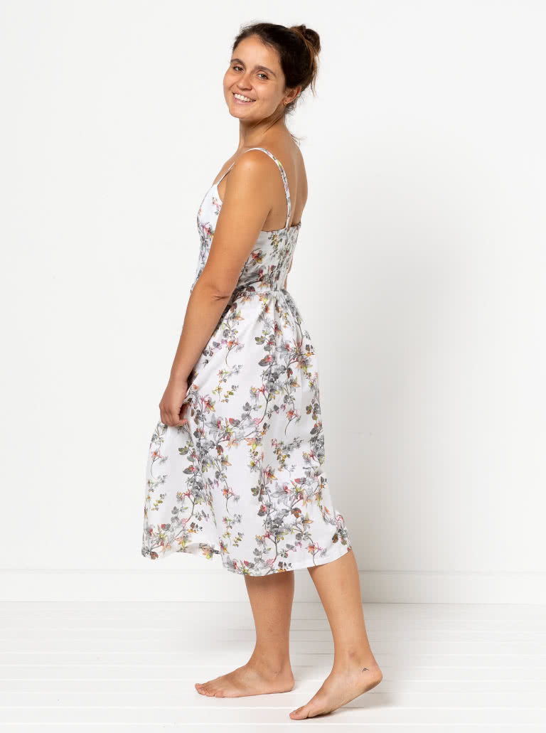 Ariana Woven Dress Sewing Pattern By Style Arc - Pretty sun dress with a fitted shaped bodice and full skirt.