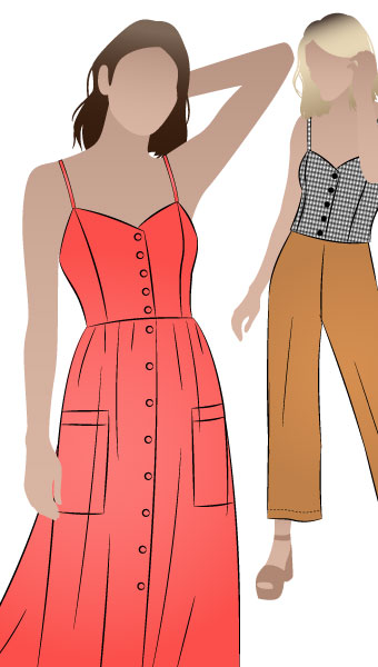 Ariana Woven Dress By Style Arc - Pretty sun dress with a fitted shaped bodice and full skirt.