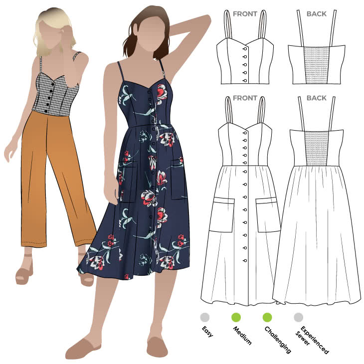 Ariana Woven Dress Sewing Pattern 