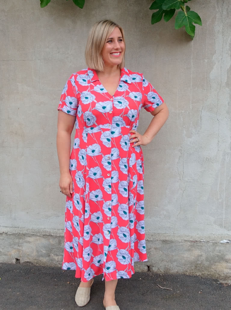 Armidale Dress + Coral Poppy Woven Fabric – Style Arc