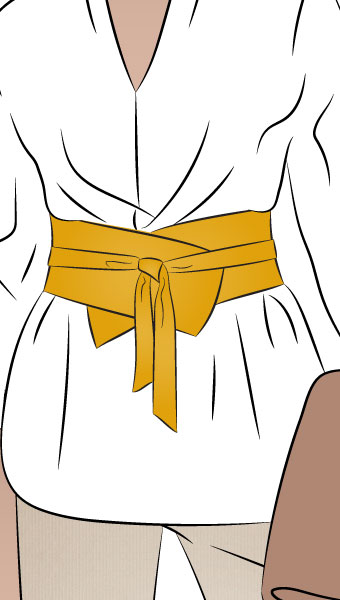 Ascot Belt By Style Arc - Obi inspired belt pattern
