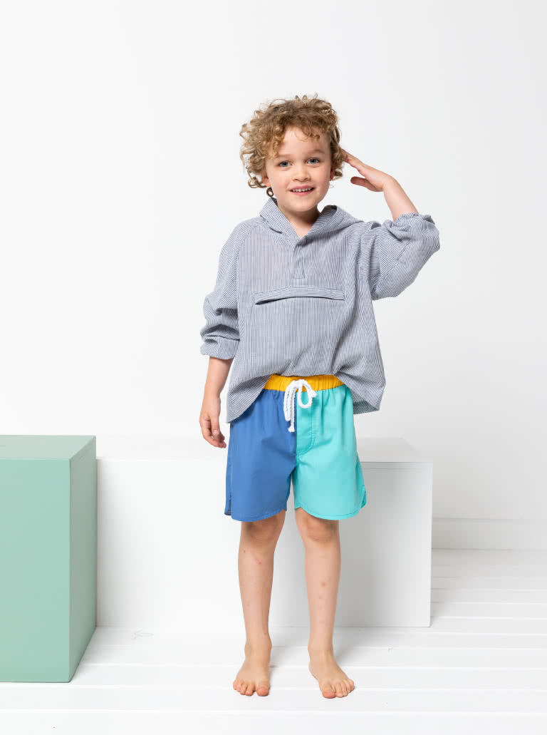 Ash Kids Anorak By Style Arc - Anorak with hood and zip pocket