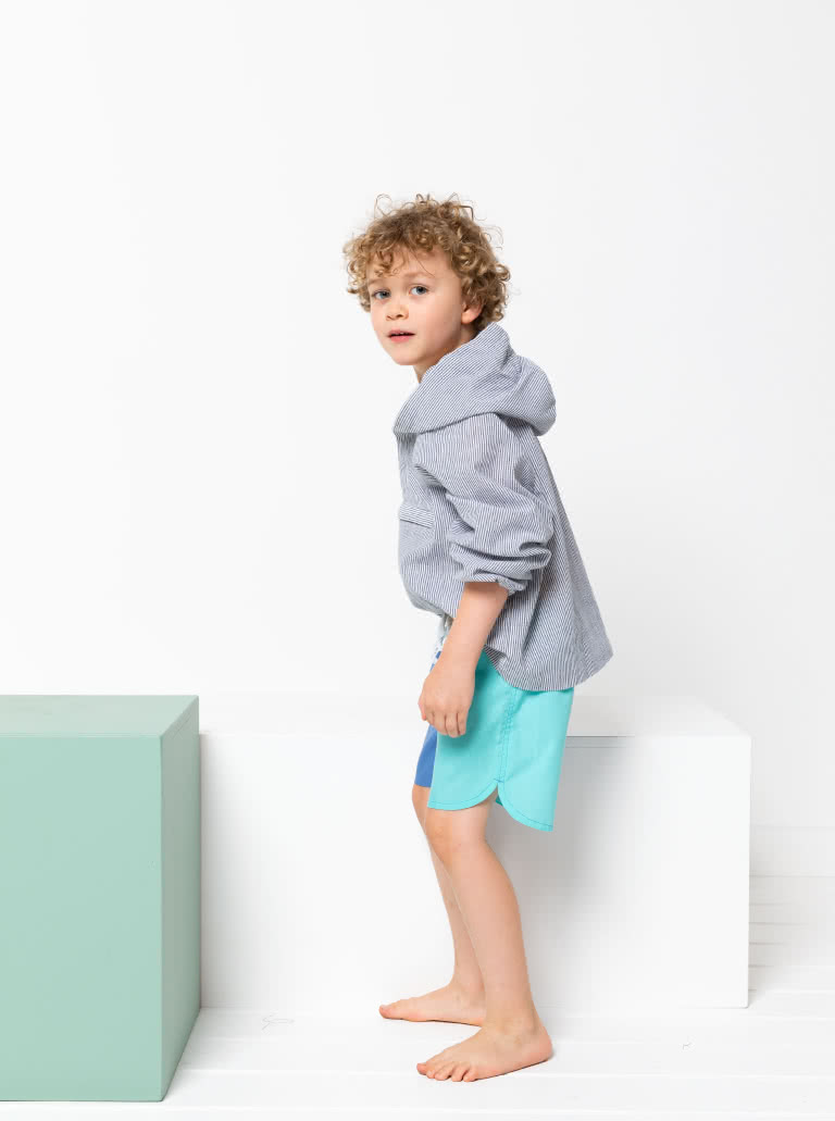 Ash Kids Anorak By Style Arc - Anorak with hood and zip pocket