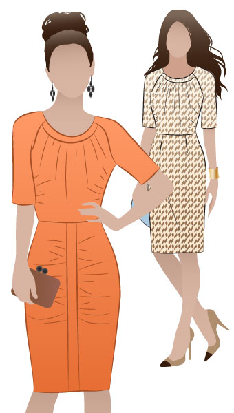 Ashley Dress By Style Arc - Flattering dress with gathers in the right places
